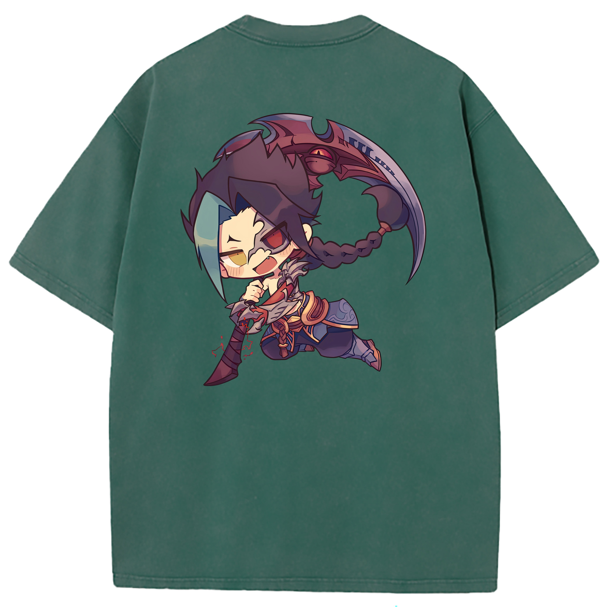 （画像用） リーグ・オブ・レジェンド League of Legends LOL 綿100% ヴィンテージ風 半袖Tシャツ（背面プリント）